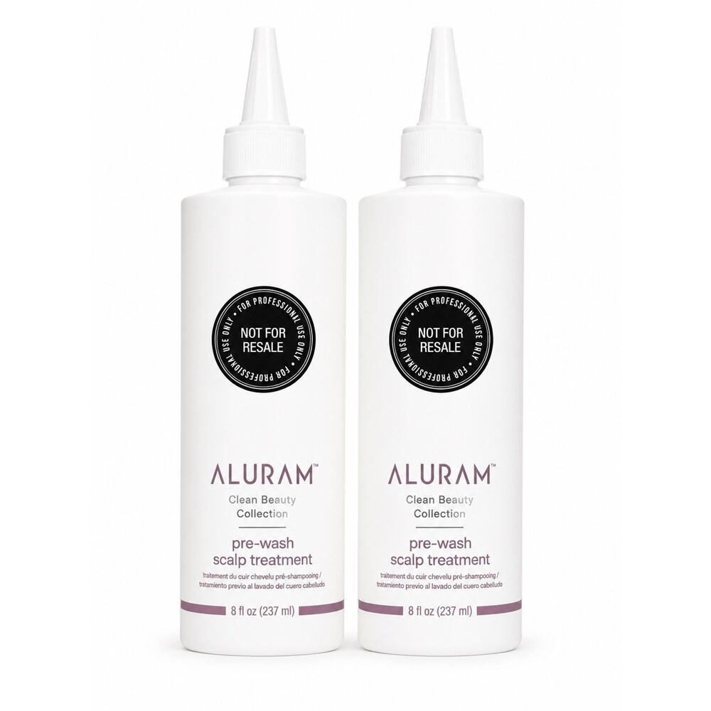 Aluram Pre Wash Scalp Treatment 8 Fl.Oz Clean Beauty Hair Care Duo Set